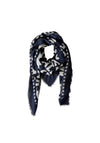 Oui Star Printed Scarf, Navy and White