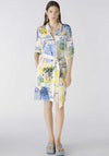 Oui Printed Jersey Shirt Dress, Yellow Multi