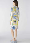 Oui Printed Jersey Shirt Dress, Yellow Multi