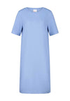 Oui Linen Cotton Shift Dress, Light Blue