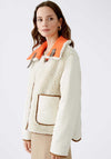 Oui Reversible Borg Mix Jacket, Brown