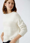 Oui Textured Knit Jumper, Off White