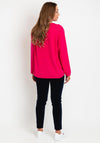 OUI Patch Pocket Wool Blend Sweater, Pink