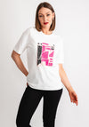 OUI Sequin Graphic T-Shirt, White