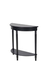 Pacific Heritage Pine Half Moon Console Table, Black