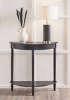 Pacific Heritage Pine Half Moon Console Table, Black