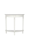 Pacific Heritage Elizabeth Pine Half Moon Console Table, White