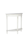 Pacific Heritage Elizabeth Pine Half Moon Console Table, White