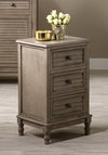 Pacific Ashwell Pine 3 Drawer Unit, Taupe