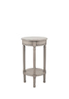 Pacific Heritage Pine Wood Round Accent Table, Taupe