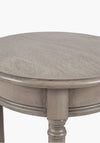 Pacific Heritage Pine Wood Round Accent Table, Taupe