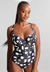 Panache Paloma Print Balcony Swimsuit, Black