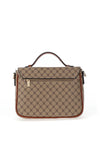 Zen Collection Monogram Flap Over Grab Bag, Taupe