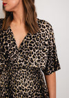 Serafina Collection One Size Leopard Print Maxi Dress, Black & Gold