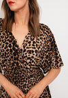 Serafina Collection One Size Leopard Print Maxi Dress, Brown & Gold