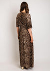 Serafina Collection One Size Leopard Print Maxi Dress, Brown & Gold