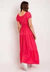 Serafina Collection One Size Shirred Waist Maxi Dress, Pink