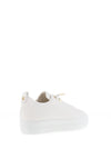 Paul Green Leather Elastic Platform Trainers, White/Gold