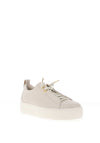 Paul Green Leather Elastic Platform Trainers, Ivory