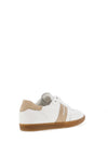 Paul Green Nubuck Leather Retro Laced Trainers, White & Sand