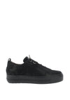 Paul Green Leather Elastic Lace Platform Trainers, Black