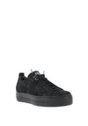 Paul Green Leather Elastic Lace Platform Trainers, Black