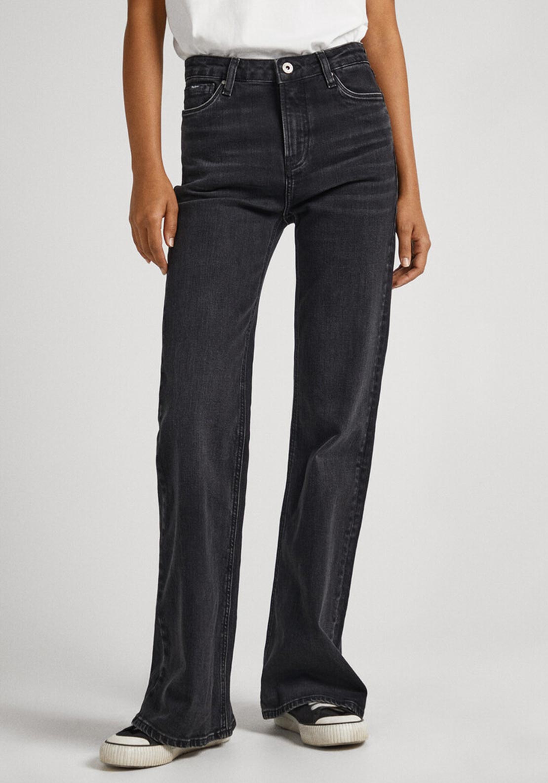 Pepe Jeans Willa High Rise Flare Jeans, Black - McElhinneys