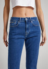 Pepe Jeans Mary High Waist Straight Leg jeans, Medium Blue Denim