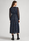 Pepe Jeans Iris Floral Chiffon Midi Dress, Multi