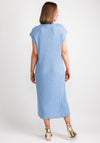 Pieces Lena Ribbed Knit Midi Dress, Hydrangea