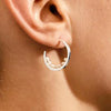 Pilgrim Esther Freshwater Pearls Semi-Hoop Earrings, Silver