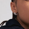 Pilgrim Priscilla CZ Geo Earrings, Silver