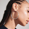 Pilgrim Priya Large Hoops, Silver