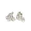 Pilgrim Pamela Statement Thread Earrings, Silver