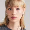 Pilgrim Stay Wide Statement Hoops, Silver