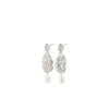 Pilgrim True Coin Drop Pearl Earrings, Silver