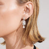 Pilgrim True Coin Drop Pearl Earrings, Silver