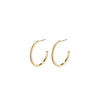 Pilgrim Roberta Large Crystal Semi Hoop Earrings, Gold