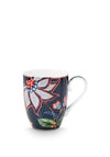 Pip Studio Large Floral Print Mug 350ml, Blue