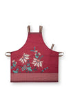 Pip Studio Flower Festival Apron, Dark Pink