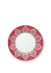 Pip Studio Flower Festival Breakfast Plate, Dark Pink