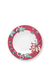 Pip Studio Flower Festival Deep Plate, Dark Pink