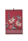 Pip Studio Flower Festival Tea Towel, Dark Pink