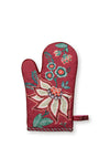 Pip Studio Flower Festival Oven Glove, Dark Pink