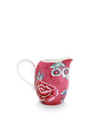 Pip Studio Flower Festival Small Jug, Dark Pink