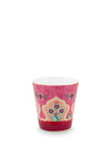 Pip Studio Oriental Flower Festival Set/4 Mugs, Dark Pink