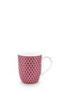 Pip Studio Flower Festival Small Mug, Dark Pink