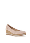 Pitillos Woven Wedge Shoe, Blush