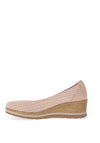 Pitillos Woven Wedge Shoe, Blush