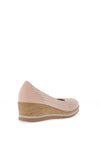 Pitillos Woven Wedge Shoe, Blush